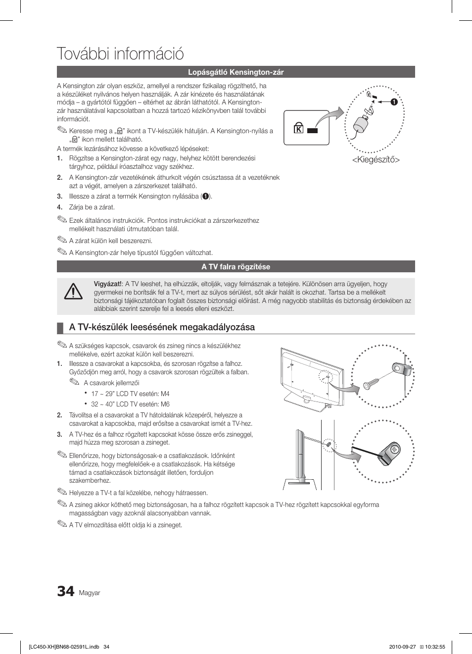 További információ | Samsung LE22C450E1W User Manual | Page 74 / 401