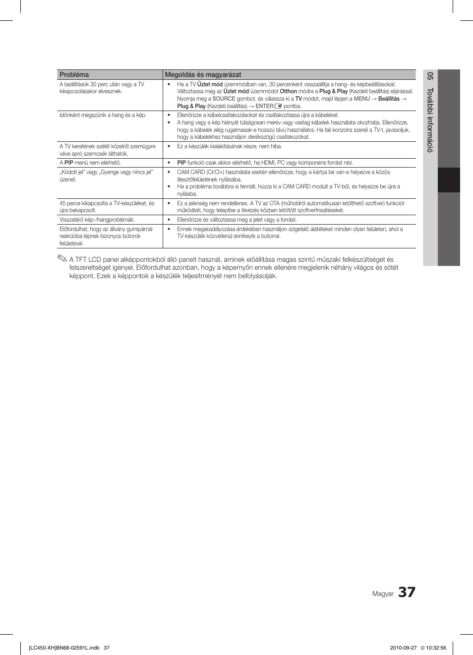 Samsung LE22C450E1W User Manual | Page 77 / 401