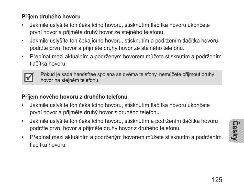 Česky | Samsung BHF1000 User Manual | Page 127 / 161