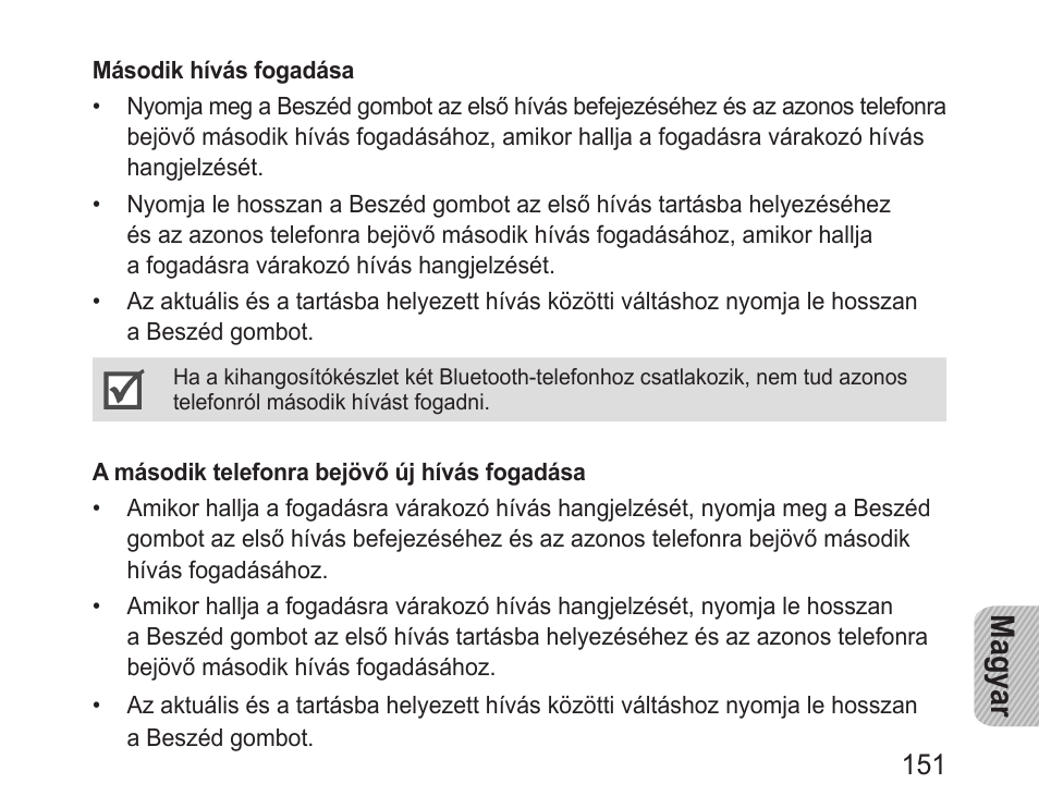 Magyar | Samsung BHF1000 User Manual | Page 153 / 161