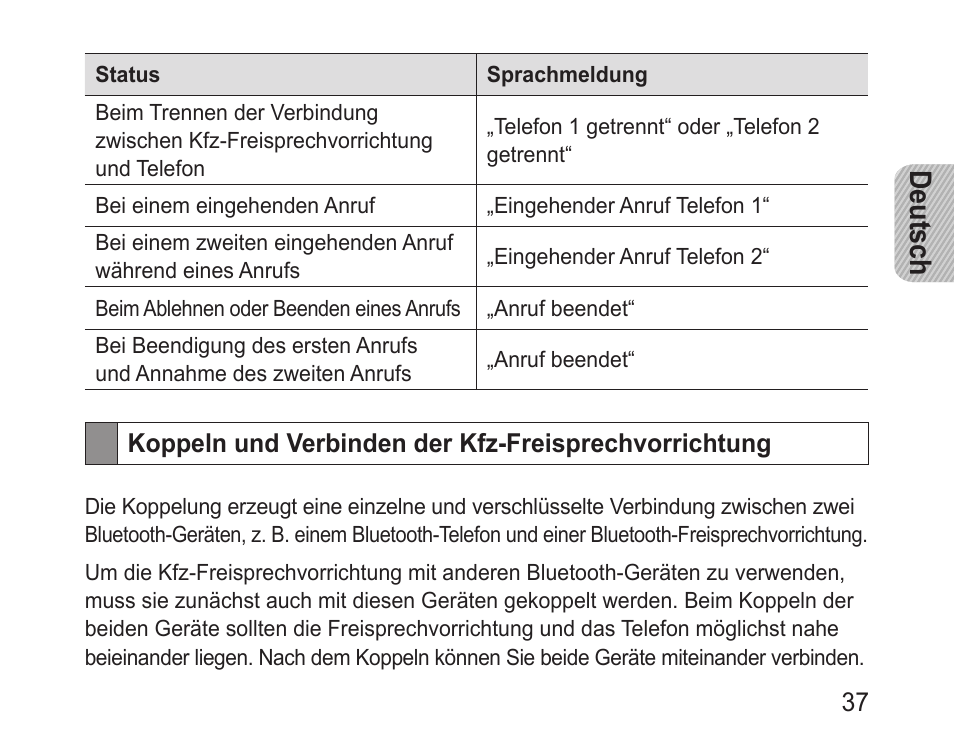 Deutsch | Samsung BHF1000 User Manual | Page 39 / 161