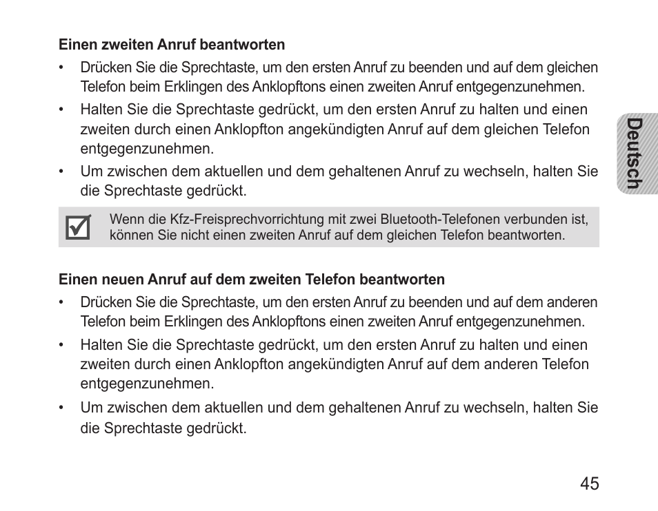 Deutsch | Samsung BHF1000 User Manual | Page 47 / 161