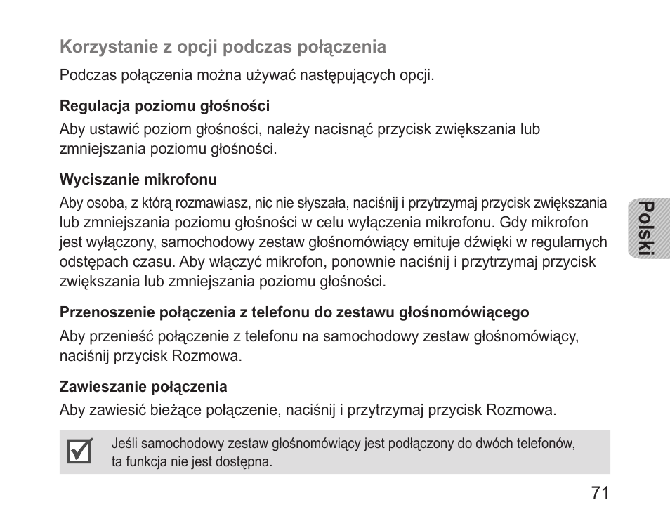 Polski | Samsung BHF1000 User Manual | Page 73 / 161