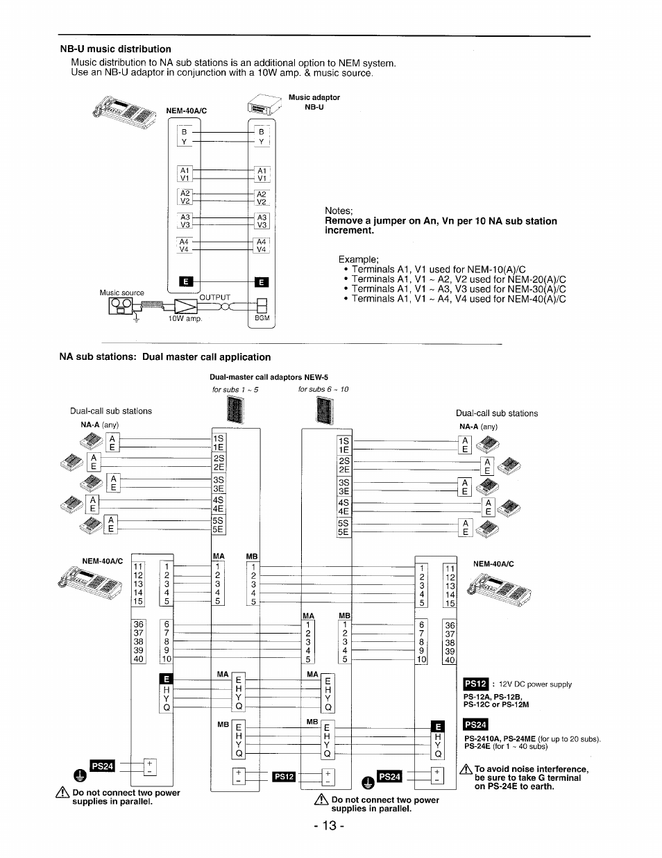 Aiphone NEM-30/C User Manual | Page 13 / 16