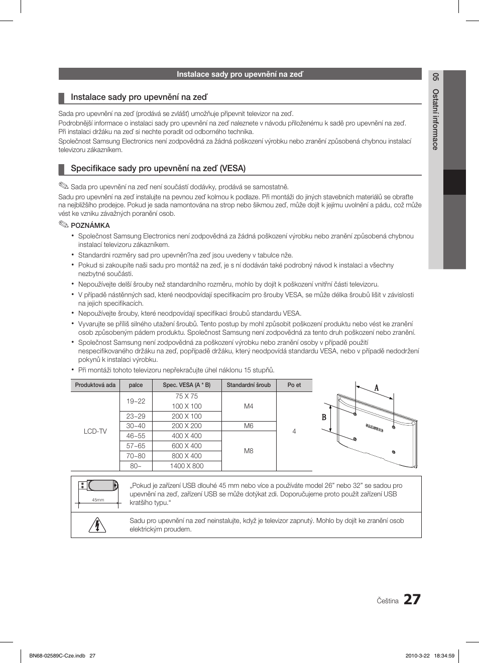 Samsung LE32C350D1W User Manual | Page 225 / 331