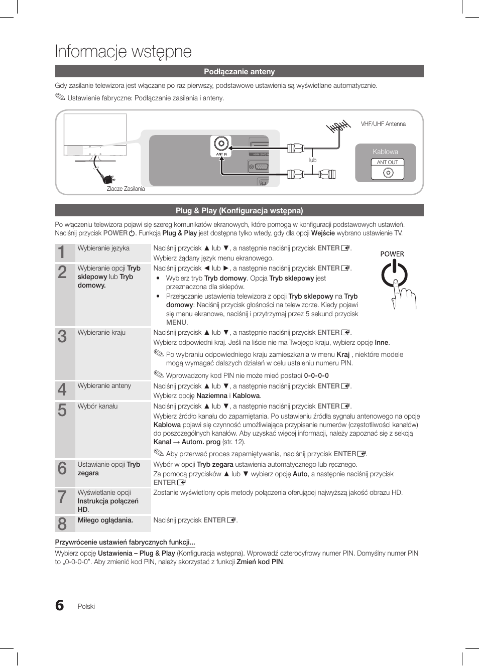 Informacje wstępne | Samsung LE32C350D1W User Manual | Page 72 / 331