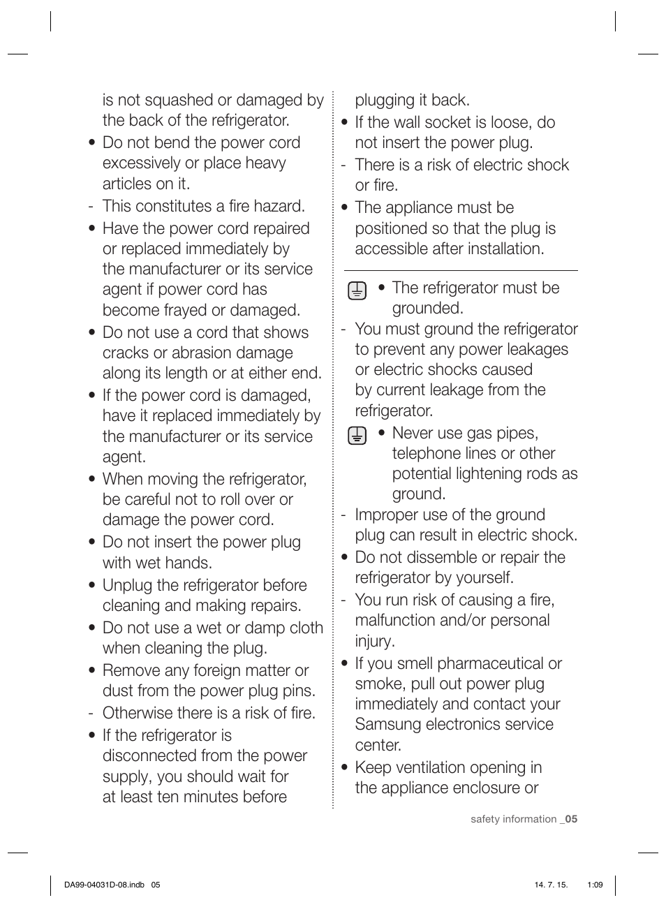 Samsung RS61781GDSR User Manual | Page 31 / 132