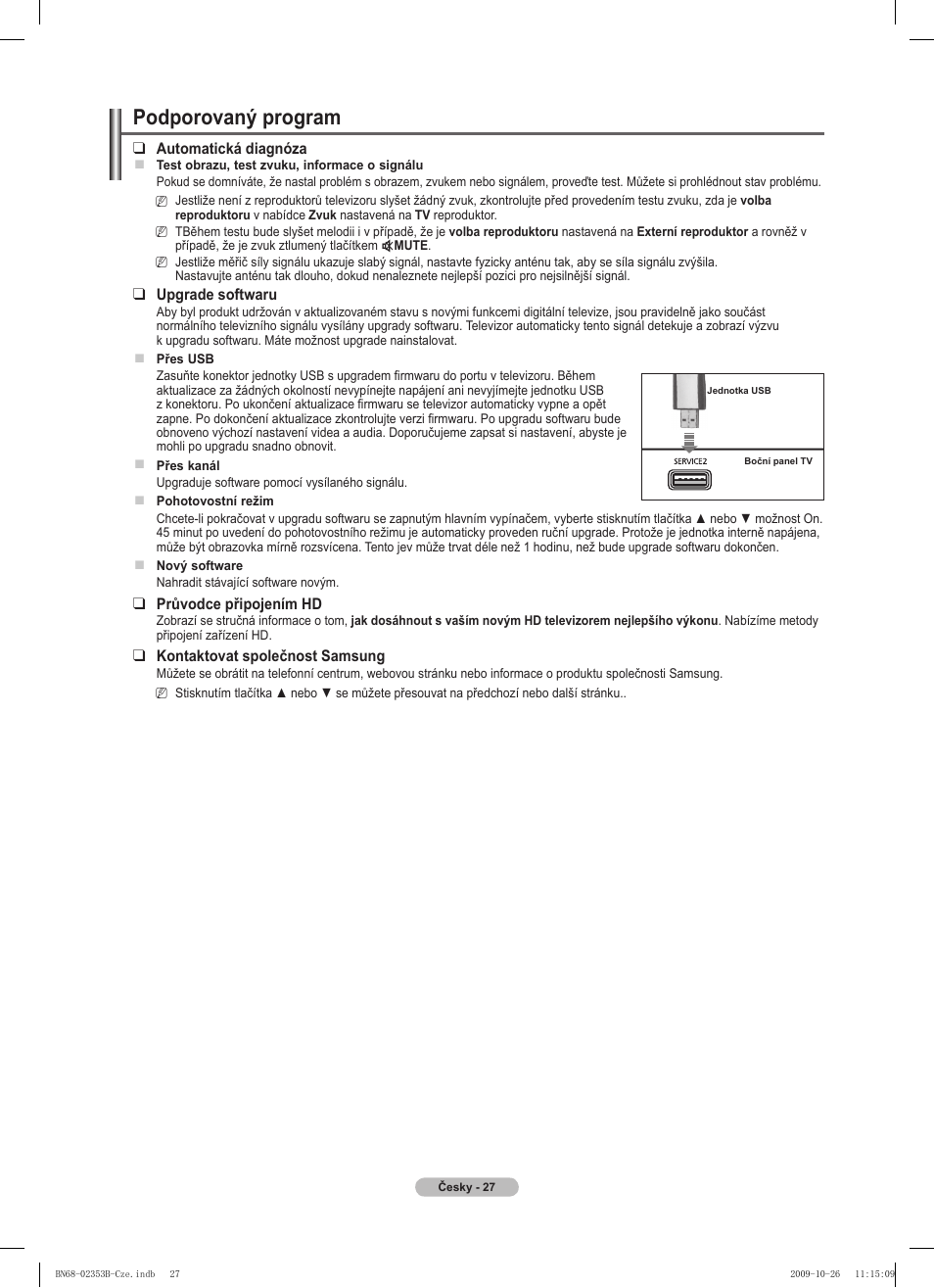 Podporovaný program | Samsung PS42B430P2W User Manual | Page 197 / 343