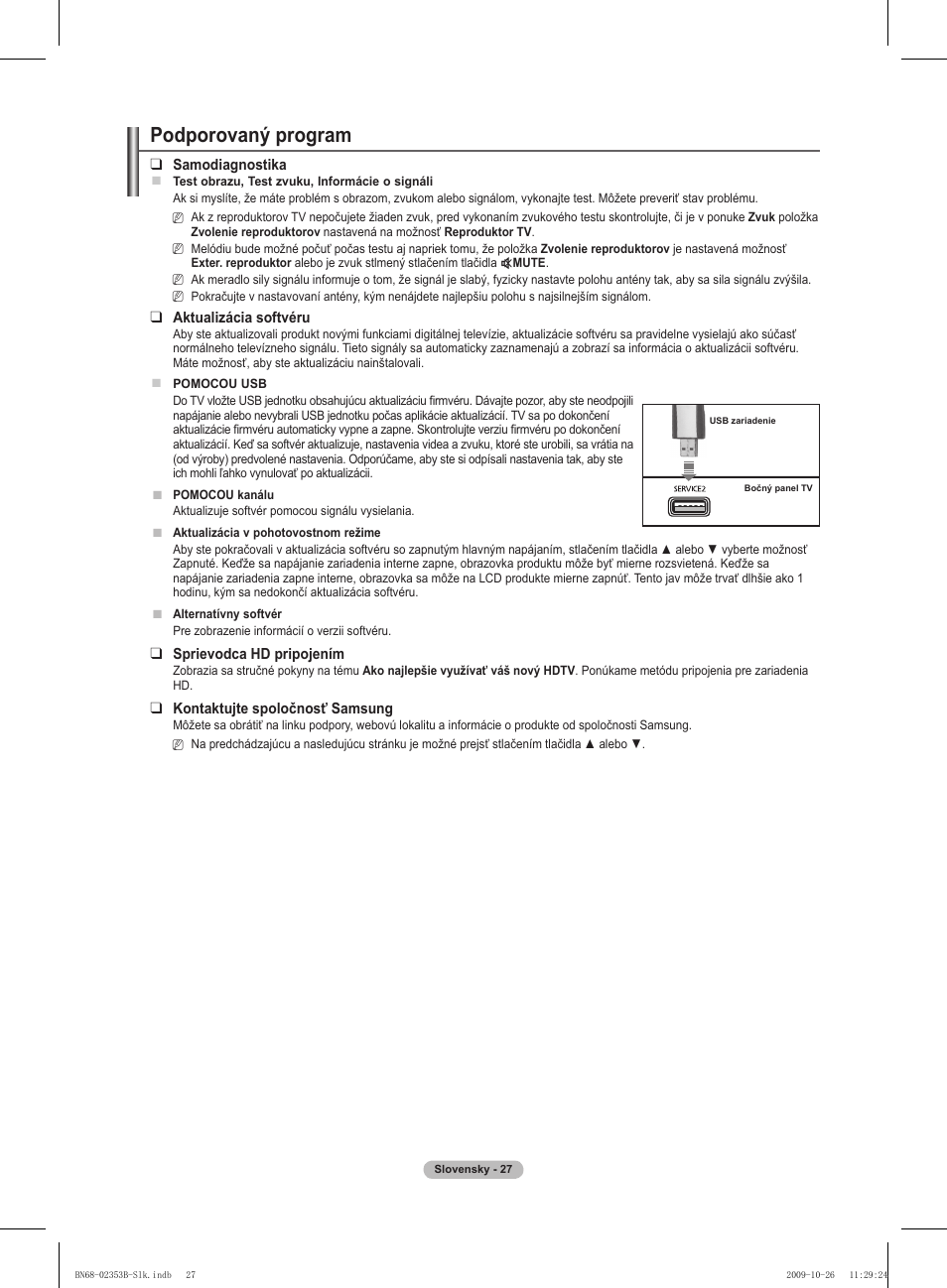 Podporovaný program | Samsung PS42B430P2W User Manual | Page 231 / 343