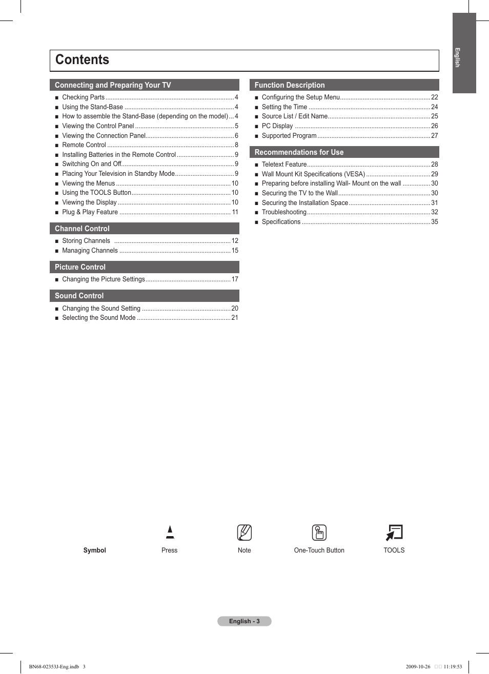 Samsung PS42B430P2W User Manual | Page 3 / 343
