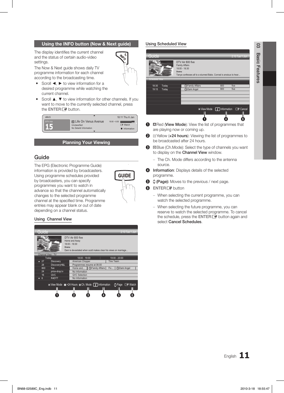 Fav.ch p.mode dual mts, Guide, Media.p | Samsung LE26C350D1W User Manual | Page 11 / 331