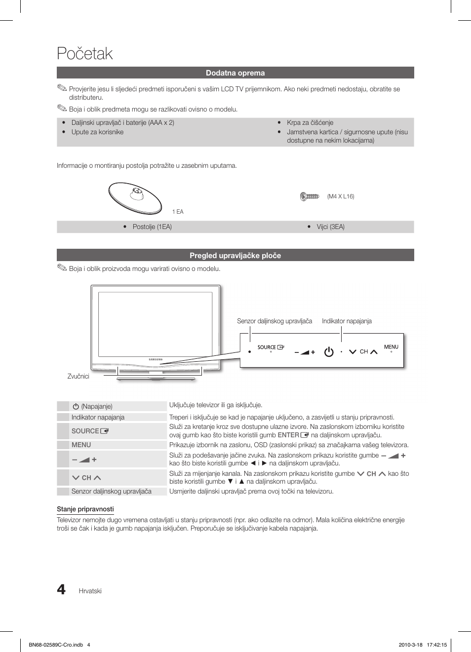 Početak | Samsung LE26C350D1W User Manual | Page 169 / 331