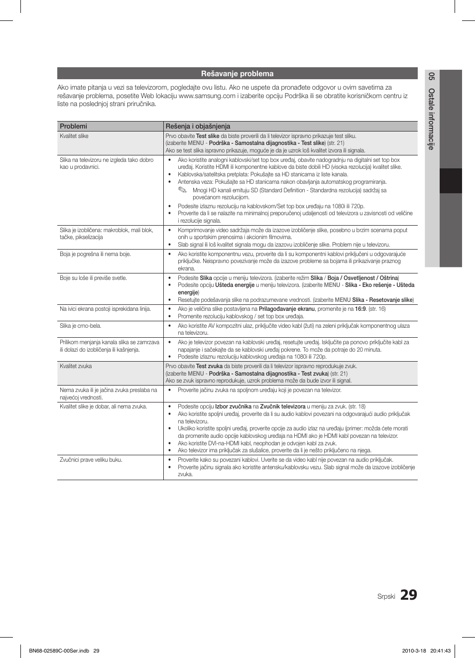 Samsung LE26C350D1W User Manual | Page 326 / 331