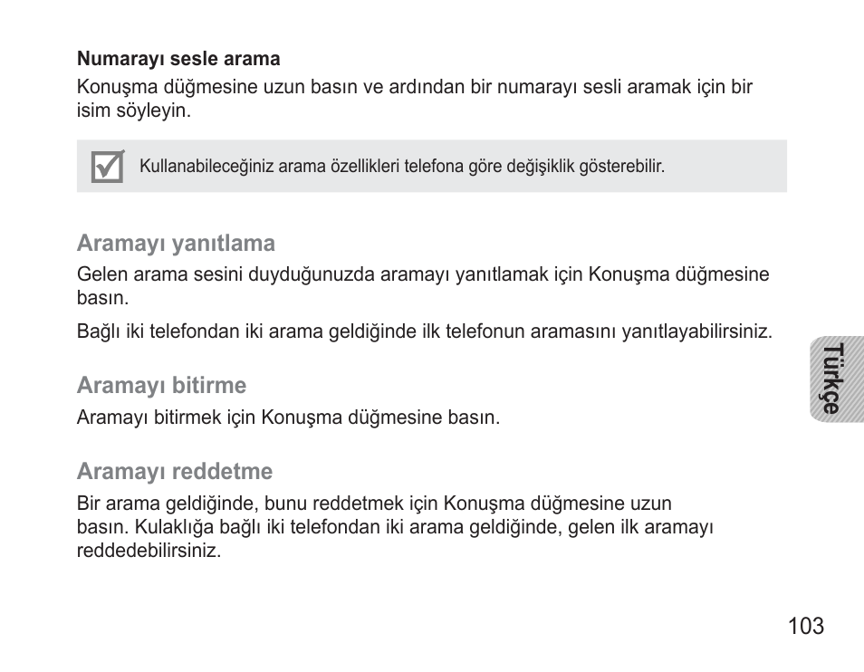 Tü rkç e | Samsung BHM3500 User Manual | Page 106 / 173