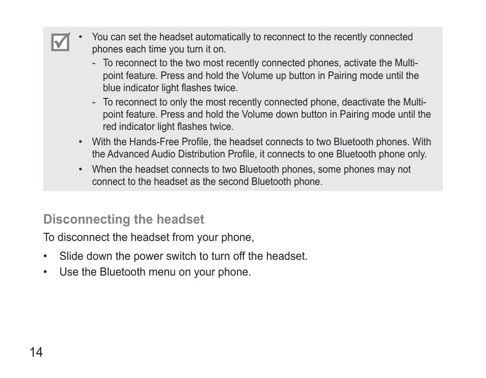 Disconnecting.the.headset | Samsung BHM3500 User Manual | Page 17 / 173