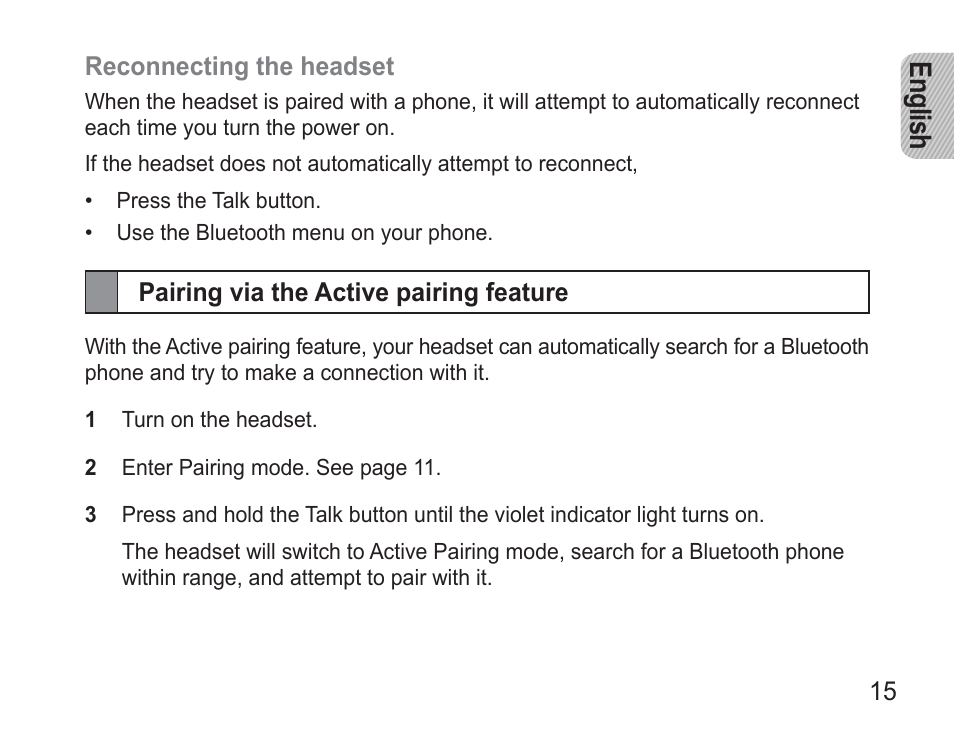 Pairing via the active pairing feature, En glis h | Samsung BHM3500 User Manual | Page 18 / 173