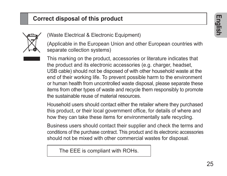 Correct disposal of this product, En glis h | Samsung BHM3500 User Manual | Page 28 / 173