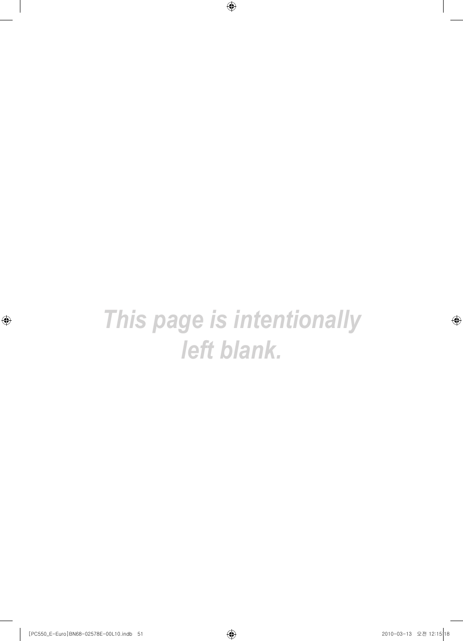 This page is intentionally left blank | Samsung PS50C550G1W User Manual | Page 201 / 501