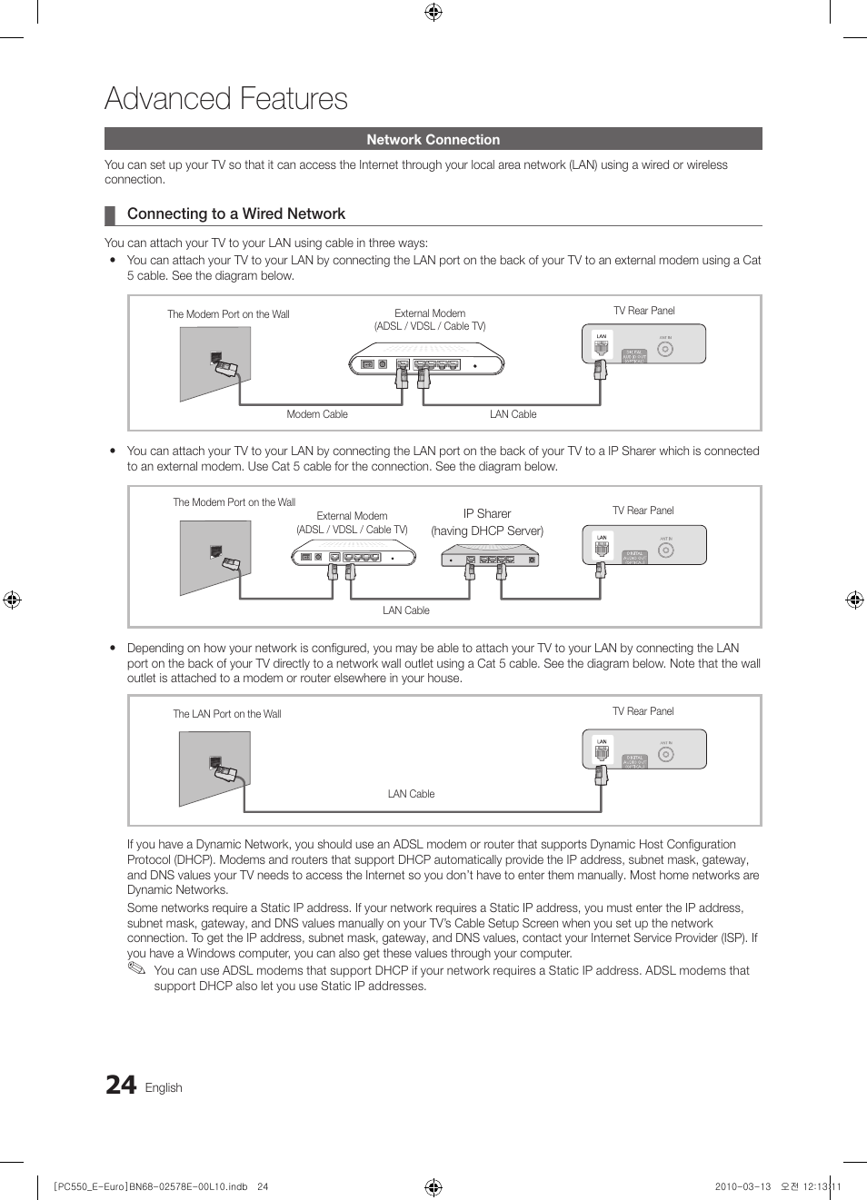 Advanced features | Samsung PS50C550G1W User Manual | Page 24 / 501