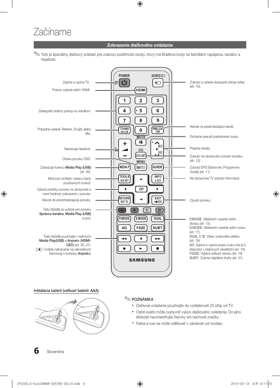 Začíname | Samsung PS50C550G1W User Manual | Page 356 / 501