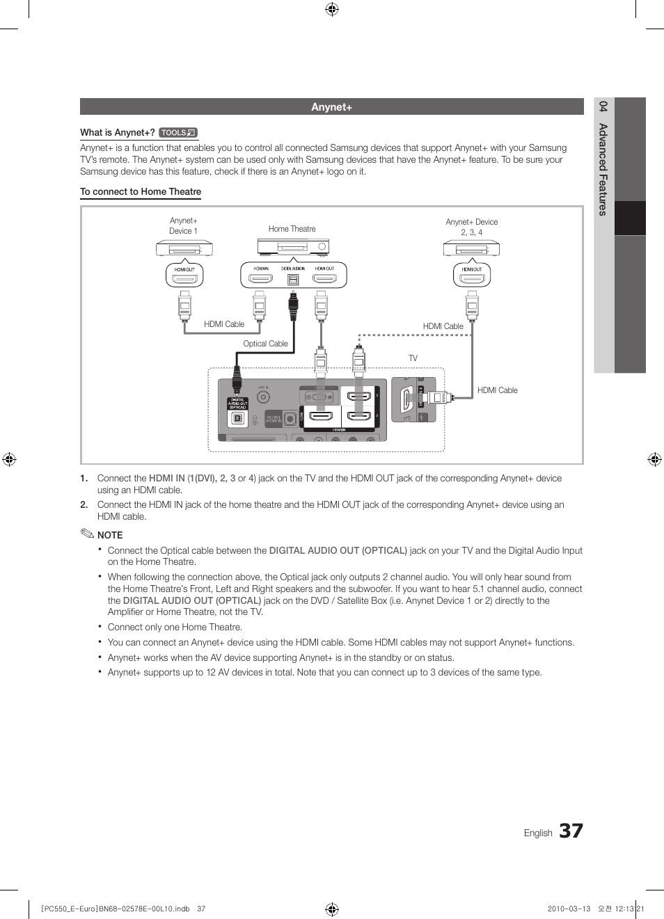 Samsung PS50C550G1W User Manual | Page 37 / 501