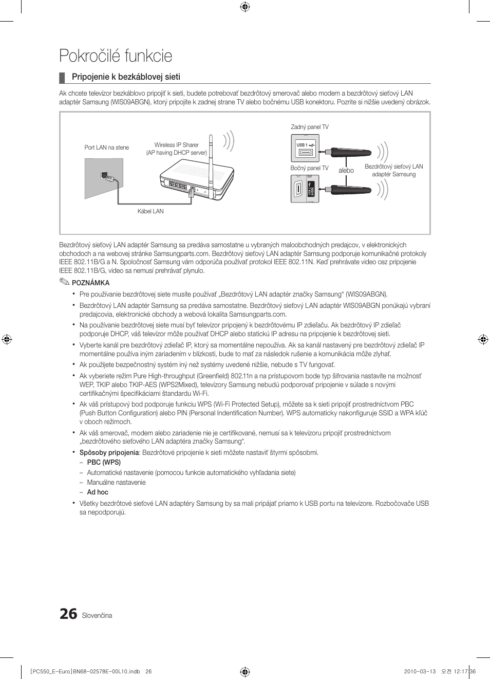 Pokročilé funkcie | Samsung PS50C550G1W User Manual | Page 376 / 501