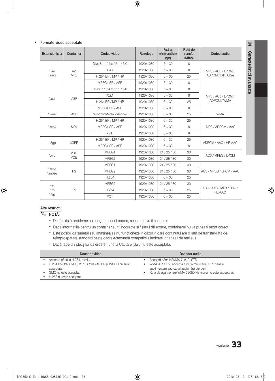 Samsung PS50C550G1W User Manual | Page 433 / 501