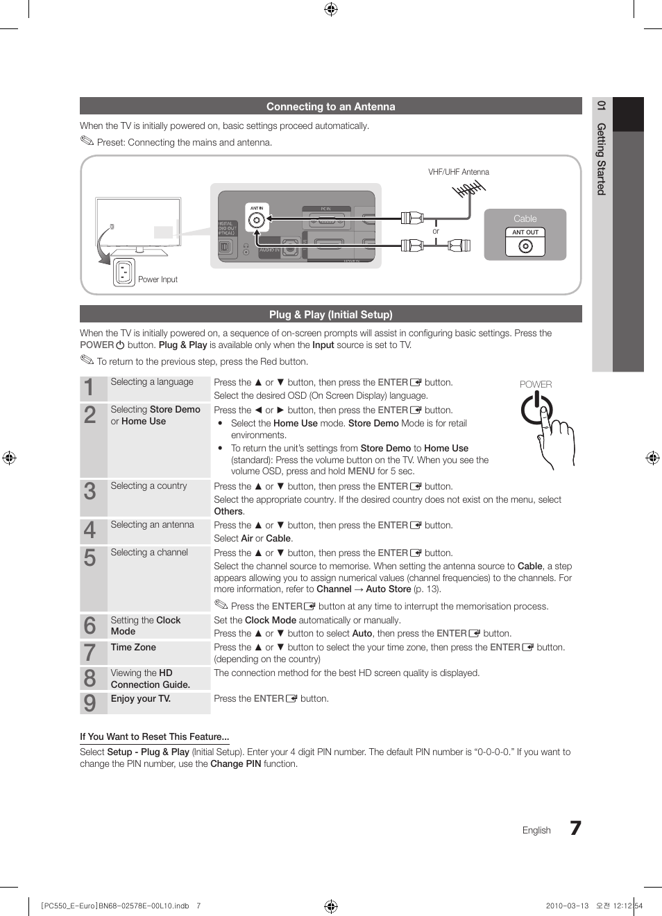 Samsung PS50C550G1W User Manual | Page 7 / 501