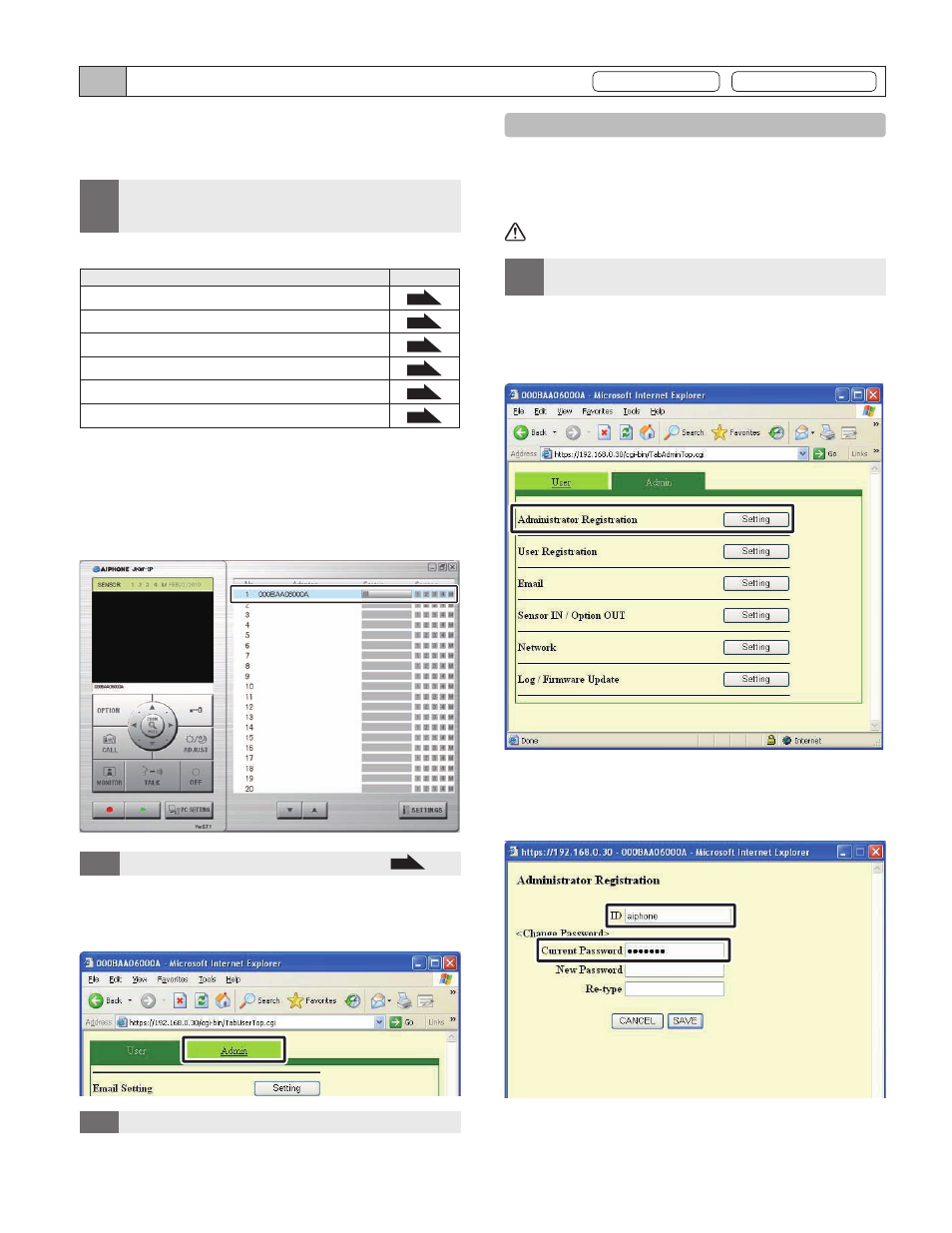 3 administrator settings | Aiphone JKW-IP User Manual | Page 21 / 56
