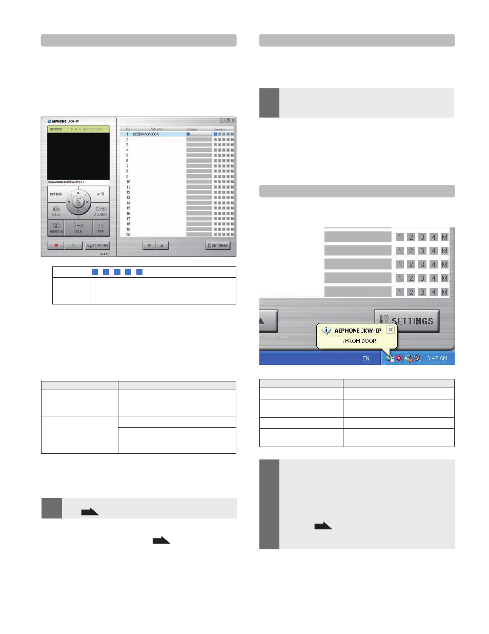 1-7 sensor detection from connected equipment, 1-8 option output from ip video intercom adaptor, 1-9 balloon notification | Aiphone JKW-IP User Manual | Page 45 / 56