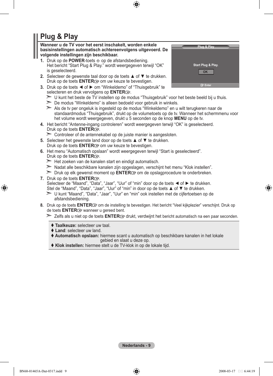 Plug & play | Samsung LE32A431T2 User Manual | Page 137 / 509