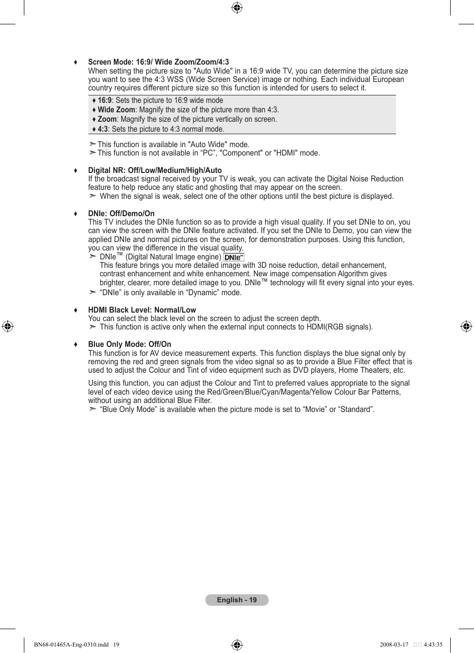 Samsung LE32A431T2 User Manual | Page 21 / 509