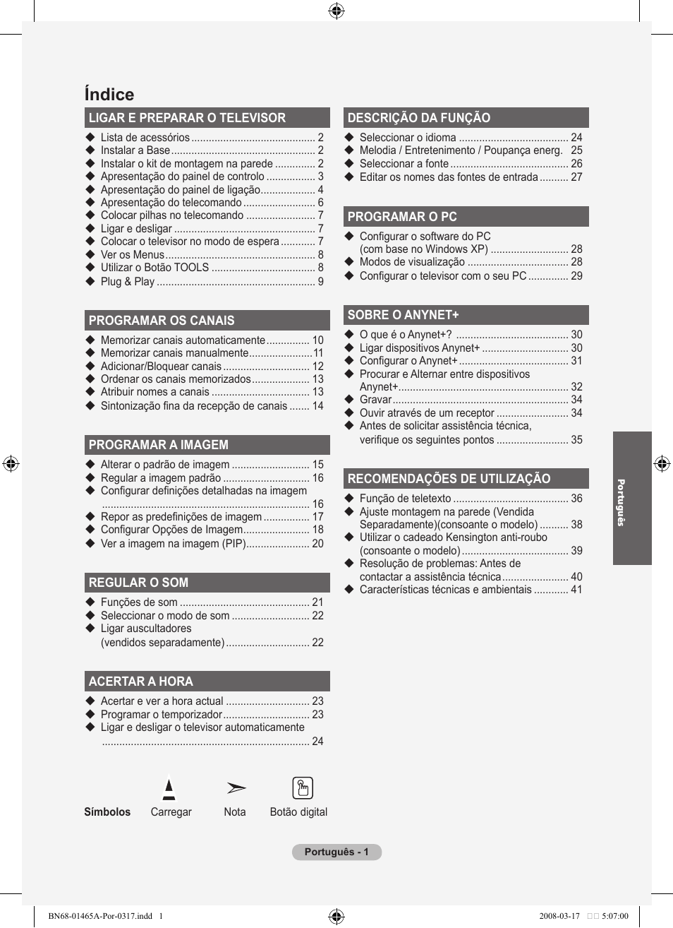 Índice | Samsung LE32A431T2 User Manual | Page 257 / 509