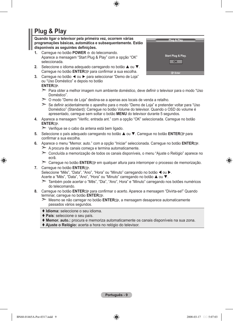Plug & play | Samsung LE32A431T2 User Manual | Page 265 / 509