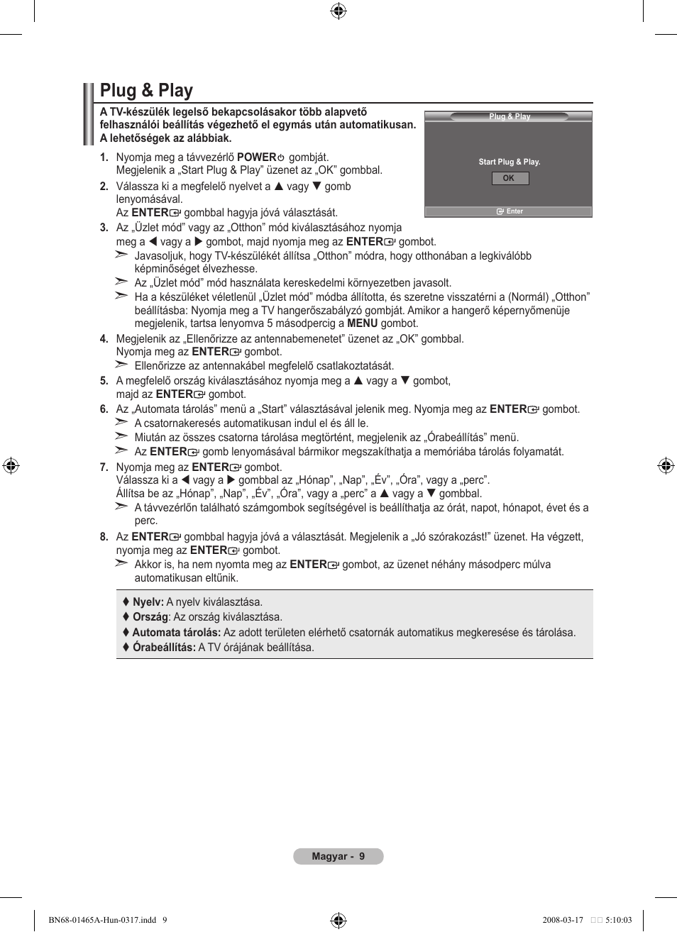 Plug & play | Samsung LE32A431T2 User Manual | Page 307 / 509