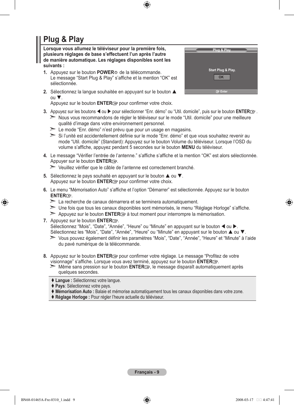 Plug & play | Samsung LE32A431T2 User Manual | Page 53 / 509