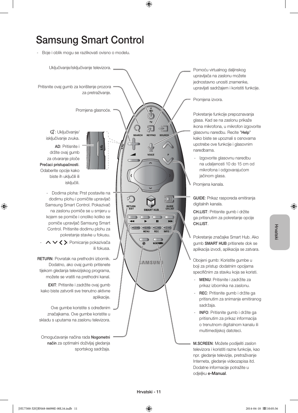 Samsung smart control | Samsung UE55HU7500L User Manual | Page 131 / 385