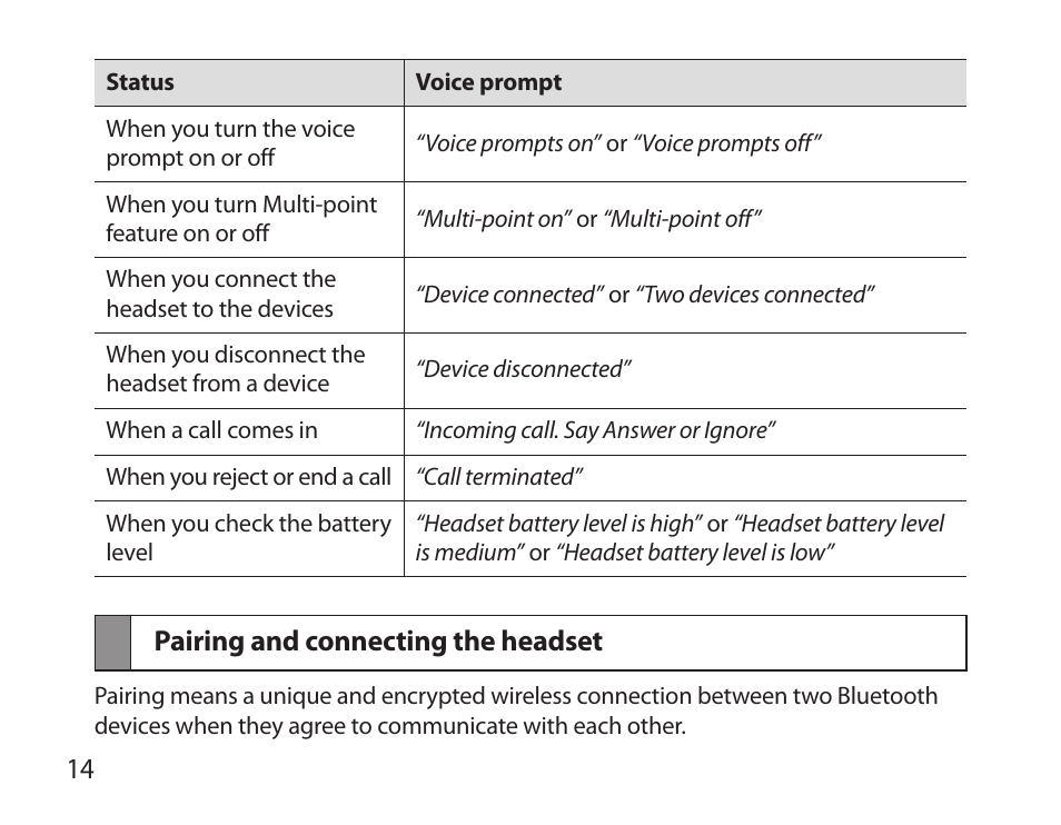Pairing and connecting the headset | Samsung HM6000 User Manual | Page 16 / 183