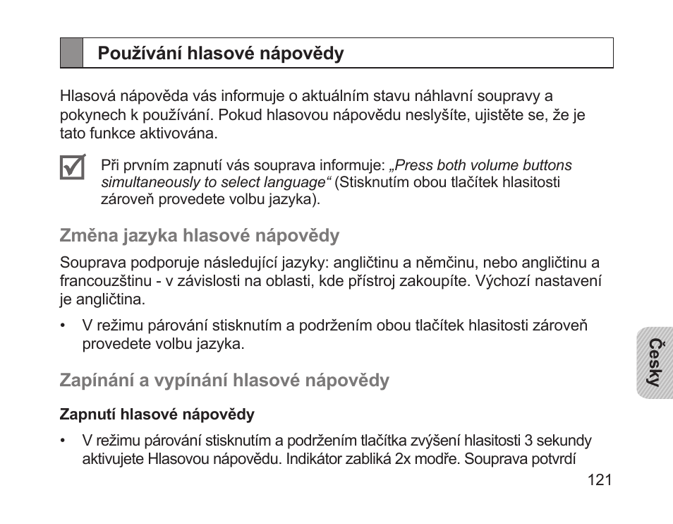 Používání hlasové nápovědy | Samsung HM1700 User Manual | Page 123 / 169