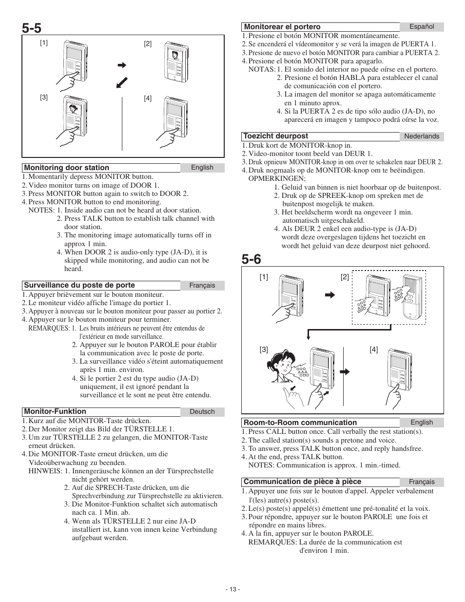 Aiphone JB-2MD User Manual | Page 13 / 16