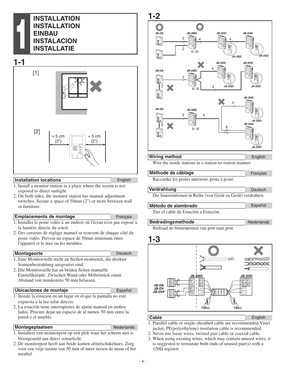 Aiphone JB-2MD User Manual | Page 4 / 16