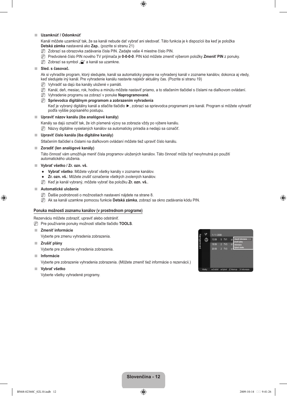 Slovenčina - 12 | Samsung LE26B450C4W User Manual | Page 236 / 326