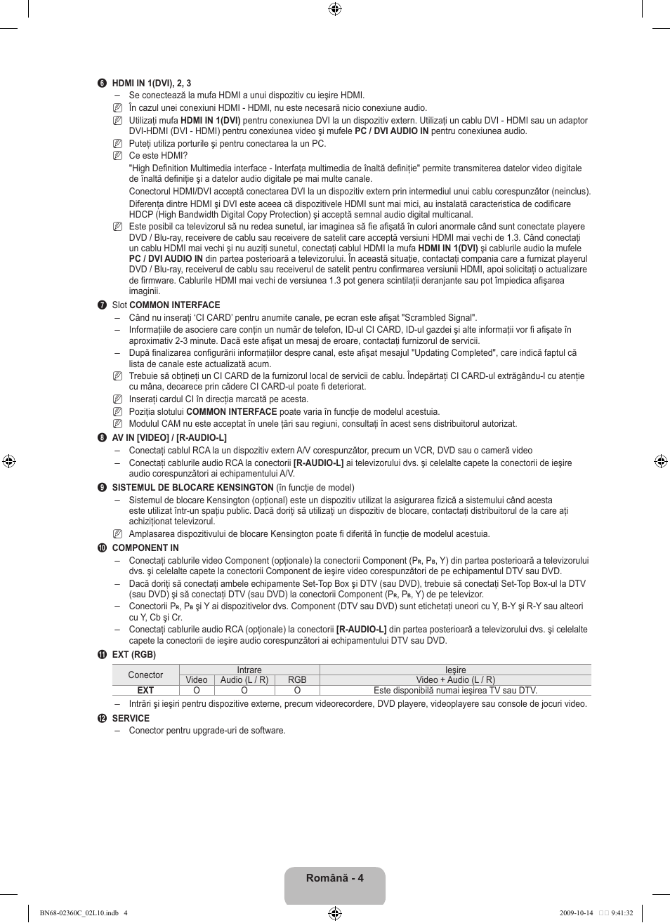 Samsung LE26B450C4W User Manual | Page 260 / 326