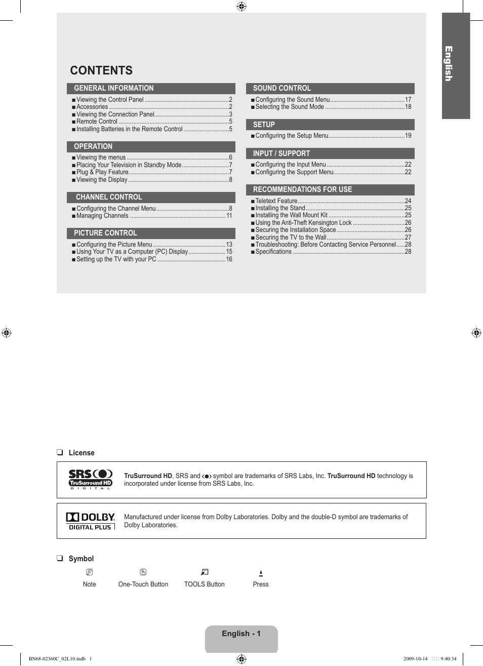 Samsung LE26B450C4W User Manual | Page 3 / 326