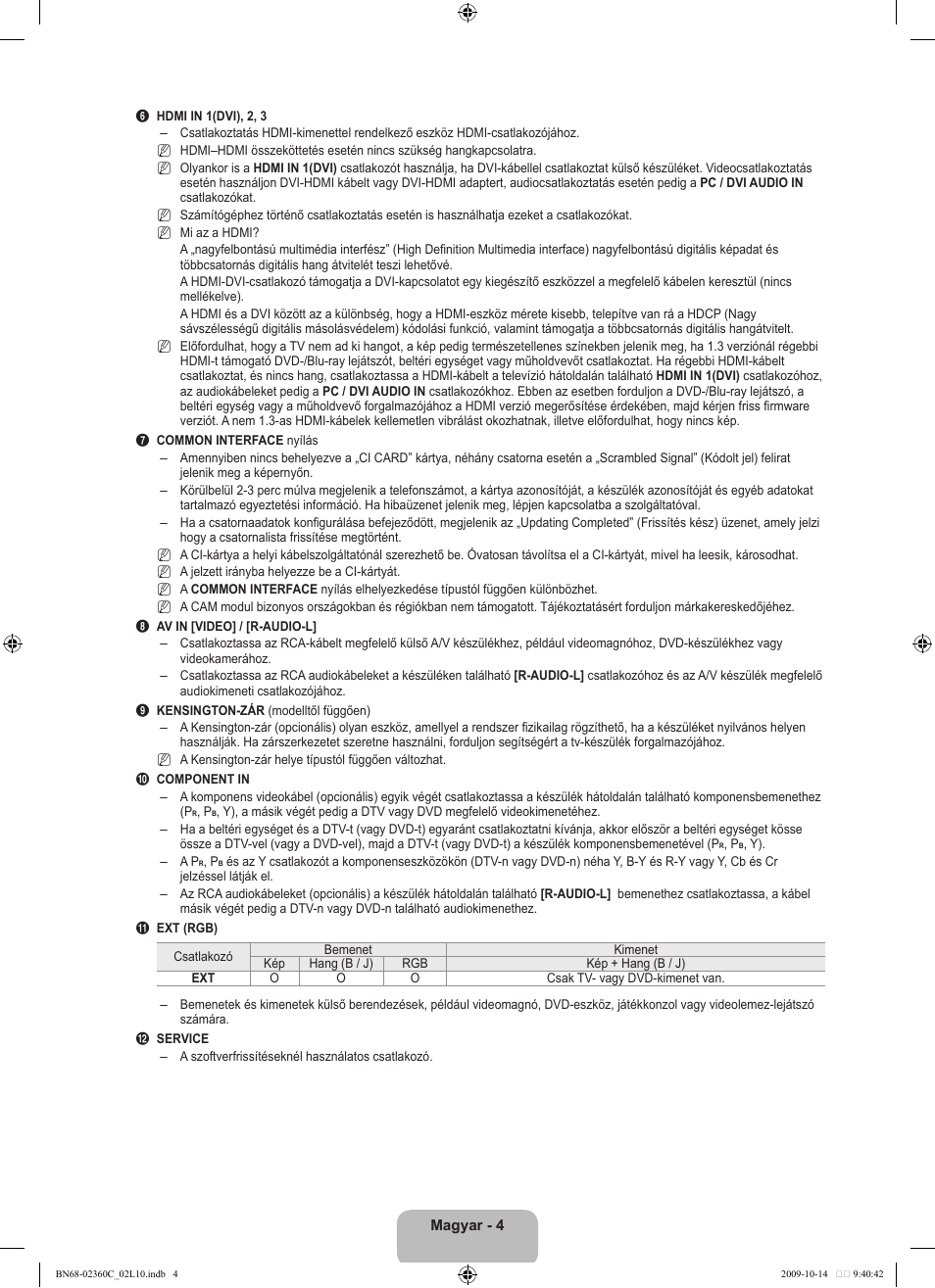 Samsung LE26B450C4W User Manual | Page 36 / 326