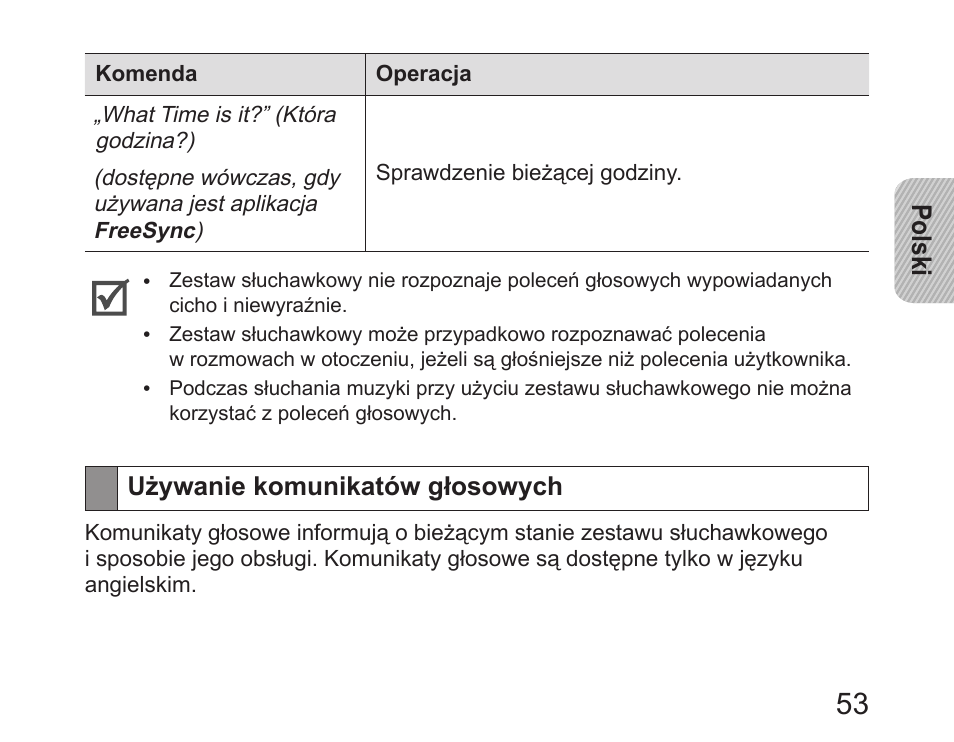 Używanie komunikatów głosowych | Samsung HM6450 User Manual | Page 55 / 191