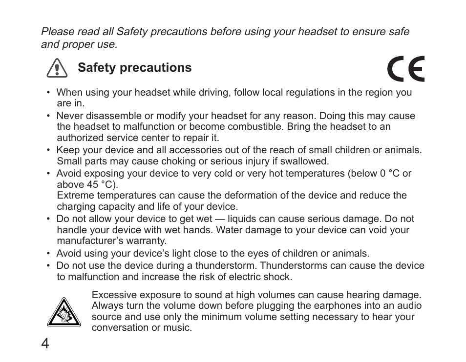 Safety precautions | Samsung HM6450 User Manual | Page 6 / 191