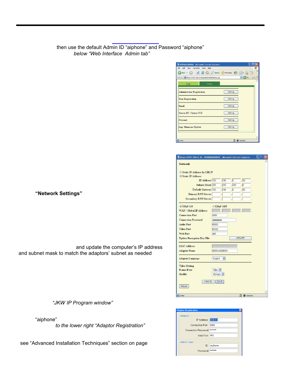 Aiphone VIDEO ENTRY SYSTEM JKW-IP User Manual | Page 4 / 8