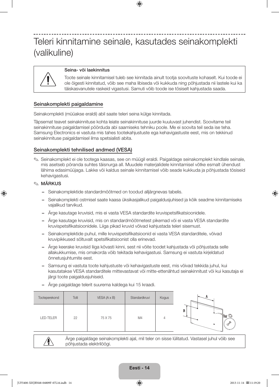 Samsung UE22F5410AW User Manual | Page 284 / 289