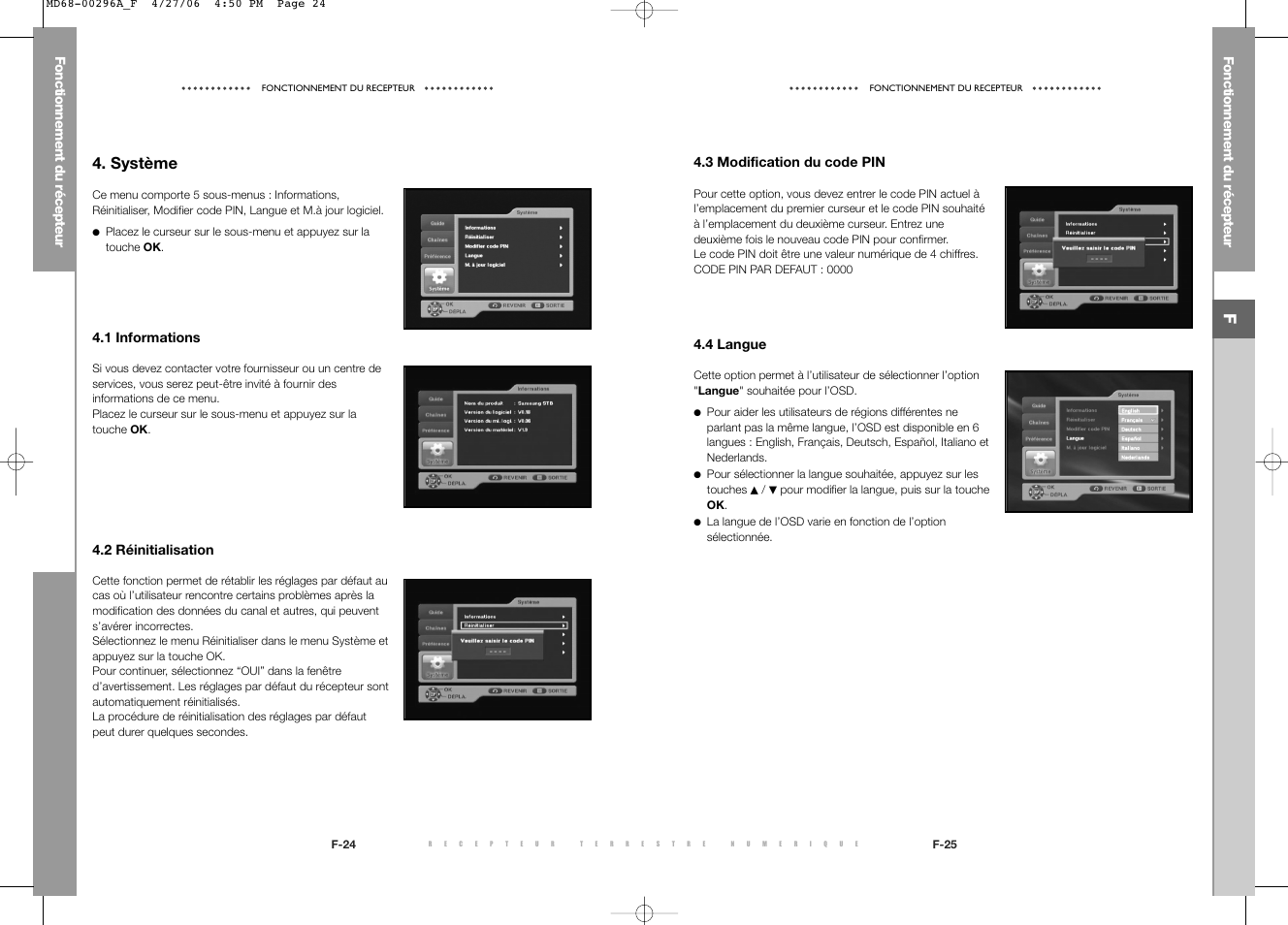 Système | Samsung DTB-B360 User Manual | Page 15 / 62